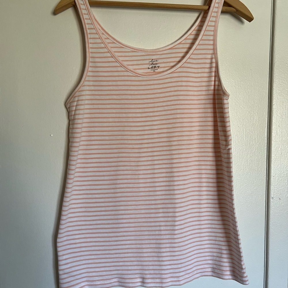 Ann Taylor LOFT Striped Tank Top size XL
